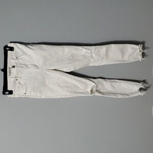 Abercrombie & Fitch White High Rise Ankle Super Skinny Jeans Womens Size 2